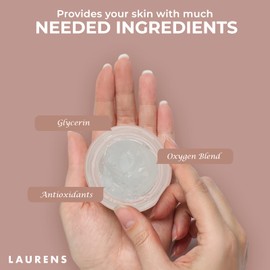 Overnight Face + Eye Mask From Skincare By Laurens- Moisturizer Night Sleep Mask With Oxygen Blend, Antioxidants & Glycerin- Moisturizes Under Eye Skin- Reduces Puffiness, Bags & Dark Circles- 2 fl oz