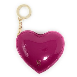 Victoria's Secret Heart Coin Purse Keychain Bag Charm (Fuchsia)