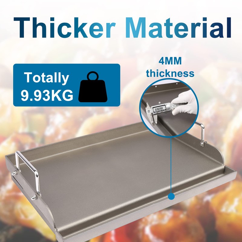 Utheer Cast Iron Griddle for Gas Grill, 25" x16" Flat