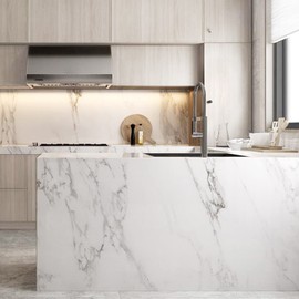 seonta 16"x78.74" Marble Contact Paper Peel and Stick Wallpaper for Bathroom Kitchen Cabinets Liner Countertops Decorative Self Adhesive Film Stain-Resistant Waterproof PVC Wall Sticker