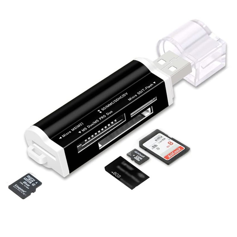 AKORD 7-IN-1 USB 2.0 MEMORY STICK CARD READER ADAPTER FOR