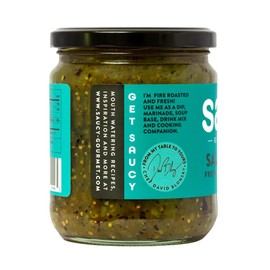 Saucy Gourmet Salsa Verde - Chef-Crafted Fire-Roasted Mexican Green Dip with Fresh Tomatillos - No Water Added, No Preservatives, Gluten-Free, Pack of 2