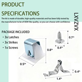 279570 Dryer Door Latch Kit ，Compatible with GE Whirlpool Kenmore Roper KitchenAid Dryers ， Replace PS334230 AP3094183 14205029 236877 420198 423232 EED4300TQ0 LTE5243DQ6
