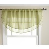 Stylemaster Elegance 60 by 24-Inch Sheer Voile Ascot Valance, Citrus