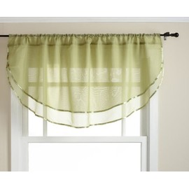 Stylemaster Elegance 60 by 24-Inch Sheer Voile Ascot Valance, Citrus
