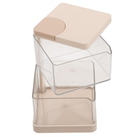 Ipetboom Elegant Makeup Organizer Rotating Storage Case Multi-purpose Desktop Holder Makeup Sponge Holder Case Small Jewelry Items Storage