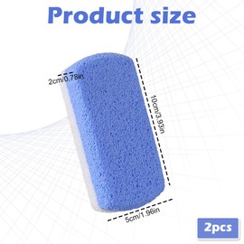 2 Pcs Glass Pumice Stone for Feet,Durable Callus Remover & Foot Exfoliator for Smooth, Soft Skin, for at-Home Pedicures & Spa Treatments