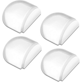 HAUSPROFI Doorstop, Self-Adhesive Door Stopper for Wall Protection Door Buffer Floor Stop for The Home and Office Wall Protector - Clear 4pcs，L:1.66,W:1.57,H:0.9(inch)