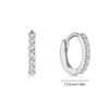 LuLiyLdJ 1 Pair Silver Earrings Cubic Zirconia Hoop Earrings Women's