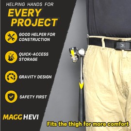 [MAGG HEVI] Hammer Holder for Belt, Stainless Steel Hammer Loop Fit up to 2" Tool Belt with Tape Measure Holder, Hammer Holster