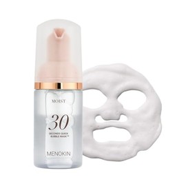 MENOKIN 30 Seconds Quick Bubble Mask [MOISTURE] - [Hyaluronic Acid] in Micro-bubbles, 8 Types for 96% Moisture Improvement, Deep Hydration, Niacinamide, Korean Skin Care Essential, 52 Uses, 2.36 fl.oz