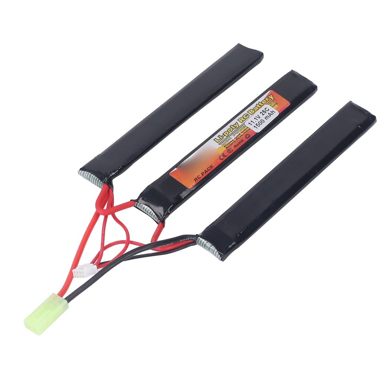 1500mAh Lipo Battery 25C Discharge Rate 11.1V 3S Lithium Cobalt