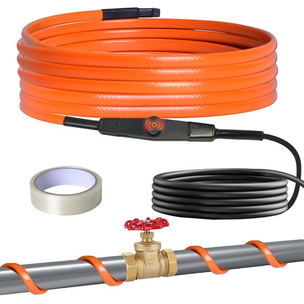 heninhill Frost Protection Heating Cable with Thermostat 6 m, Self-Regulating
