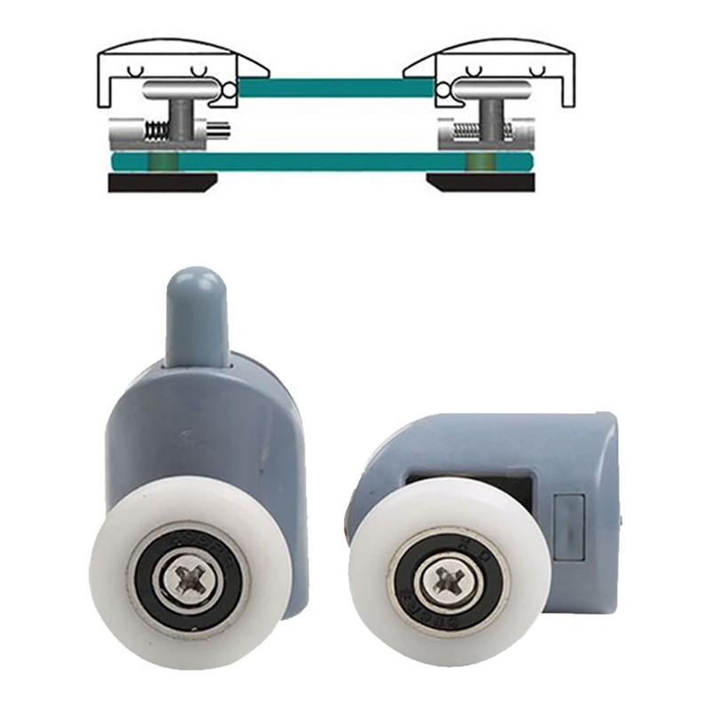 10pcs Shower Door Rollers Quiet Replacement Top Bottom Glass Door
