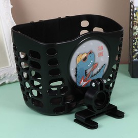 TOYANDONA Kids Bike Basket Front Handlebar Bicycle Basket Detachable Bicycle Accessories for Girls Boys Black