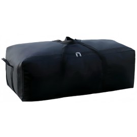 LIROCORA 90CM Sport Travel Bag - 100L Large Lugage Bag with Carry Handles on Both Sides - Sport Duffle Bag with 2 zips - Sturdy & Water Resistant - Black