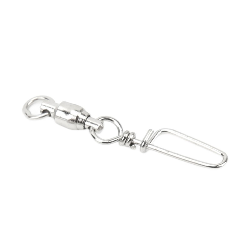 50Pcs High Strength Fishing Snap Swivels Stainless Steel B Type