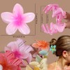Flower Claw Clips, 4pcs Hawaiian Style,Nonslipstrong hold Big Hair Claw