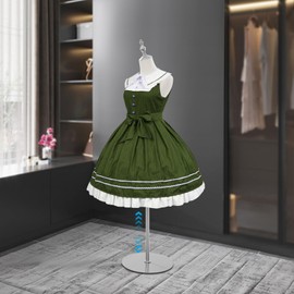 Mannequin Body Dress Form Torso Female Manikin, 27.56-51.18Inch Height Adjustable Female Mannequin with Metal Base Stand, Multipurpose Manikin Body for Sewing Dressmakers Dress Jewelry Display