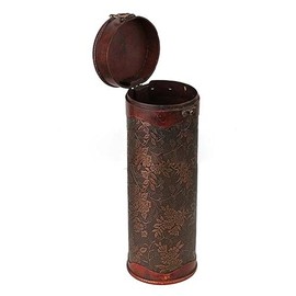 Cylinder Vintage Retro Wooden Vintage Wine Bottle Storage Gift Box Case Holder Bottle Stopper Keep Wine Fresh storage box