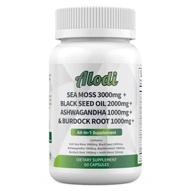 Super Sea Moss Blend - Advanced Formula with Ashwagandha KSM 66, Black Seed Oil, Burdock Root, Bladderwrack, Turmeric, ACV, Ayurveda - Lab Tested, Maximum Potency for Men and Women
