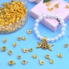 100 Gram Bright Golden Bail Tube Beads Mixed Alloy Bail