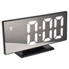Digital Alarm Clock LED Mirror Screen USB Charging Automatic Dimming
