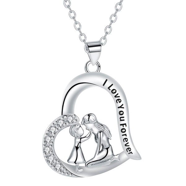 Yinsen Mother Daughter Necklace for Women 925 Sterling Silver with