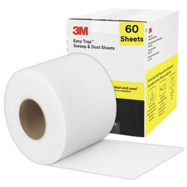 3M Easy Trap Duster Sweep and Dust Sheets for Cleaning Dirt, Sand, and Hair on Hardwood Floors, Vinyl, and Tile in Kitchens, Bathrooms, and Entryways, 5” x 6” Sheets, 60 Sheets/Roll