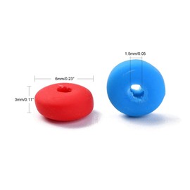 DanLingJewelry 1100Pcs 6-7mm Rondelle Flat Round Handmade Polymer Clay Lentil Beads Colourful Abacus Spacer Beads for Bracelet Jewellery Making