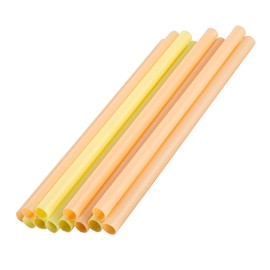 Fackelmann Cannucce Riutilizzabili Linea Summer Party da 12 pz, ideali per succhi, cocktail, frullati, in plastica PP, lavabili in lavastoviglie, colori giallo arancione, lunghezza 20 cm, ⌀ 1 cm