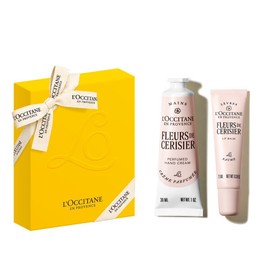 L'Occitane (Gift) Fleur de Serige Perfumed Hand Cream Lip Balm (Cherry Blossom) Duo / 록시땅 (기프트) 플뢰르 드 세리지에 퍼퓸드 핸드 크림립 밤(체리 블라썸) 듀오