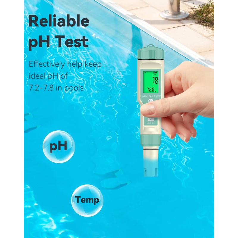 Pawfly pH Pen & ORP Meter, 7 in 1 pH