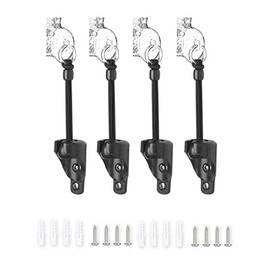 CACELY Bungee Kit,Shade Repacement Parts,Shade Tie Down,Weather Resistance,for Coolaroo Exterior Roller Shade,Sun Shade,Outdoor Blinds(Black,2 Set)