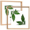 YOTINTIN 12x12 Floating Frames 2 Pack Wooden Photo Frame Double