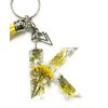 Sarray's Creations Alphabet Keychain, Resin Letter Pressed Flower Keychain, Handbag