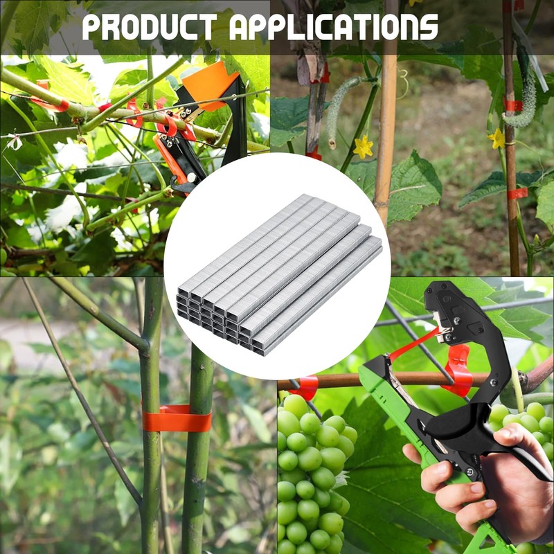 10000 Pcs Plant Tapetool Staples, 604C Garden Plant Tying Machine