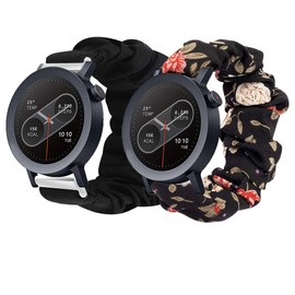 Blueshaweu Compatible with CMF Watch Pro 2 Band, Fabric Elastic Scrunchie Elastic Watch Band Women Cute Replacement Straps Compatible for CMF Watch Pro, Watch Pro 2 Smartwatch (2 pack-A)