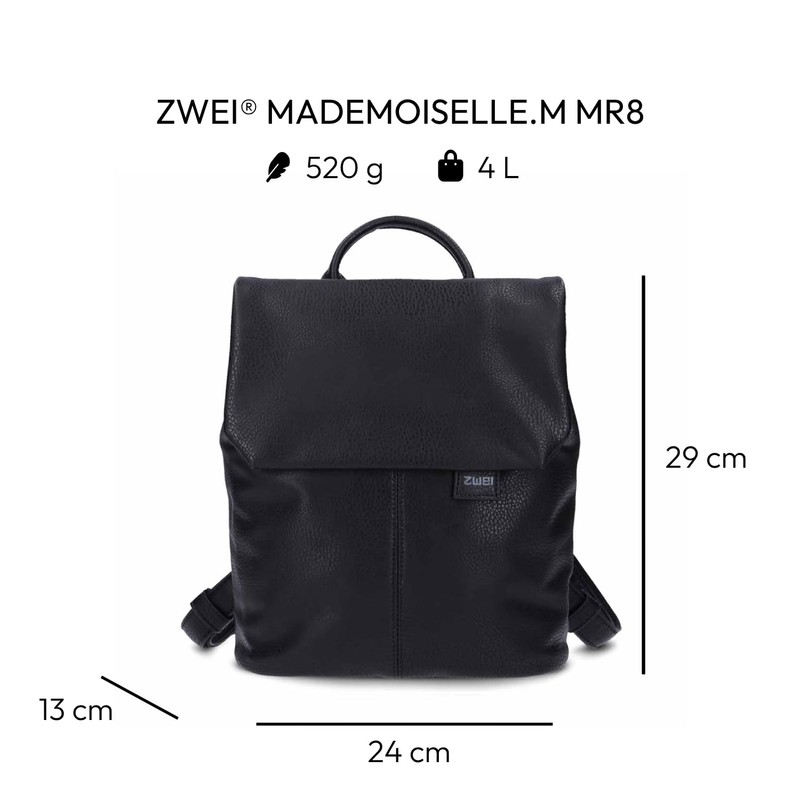 Zwei Mademoiselle MR8 Backpack 29 cm Black