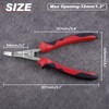 LEONTOOL 8 Inches Lock Ring Pliers Flat Snap Ring Pliers