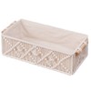 AIMALL Hand-Woven Cotton Rope Storage Basket with Wooden Handles, Square