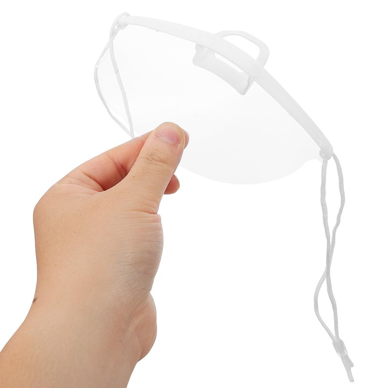 20pcs Transparent Plastic Chef Mask, Anti-fog Nose Mouth Cover, Food