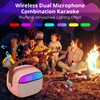 Funsland Karaoke Machine 2 Microphones Kids - Mini Portable Bluetooth