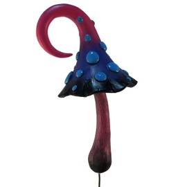 GlitZGlam Enchanted Miniature Mushroom for a Fairy Garden and Gnomes. Gnome- Fairy Garden Accessory (Blue)
