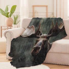 Forest Wildlife - Manta de franela para niños, niñas, adultos, mujeres, mullida, cálida, suave, acogedora, regalo para recámara, sofá, viajes, decoración del hogar, 50 x 60 pulgadas