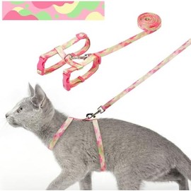 azuza Juego De Arnés Y Correa para Gatos para Caminar Y Viajar Seguros, Arnés para Gatos A Prueba De Escape, Ligero, Suave Y Cómodo, Arnés Ajustable