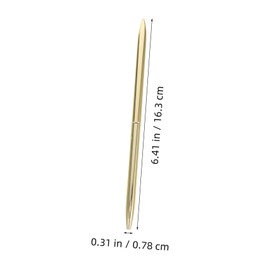 Operitacx 5st Rotierender Kugelschreiber Klassischer Kugelschreiber Verchromte Knöpfe Mikroscharniere Business Pen Kugelschreiber Potentiometerkappenknöpfe Drehknopf Golden Rostfreier Stahl