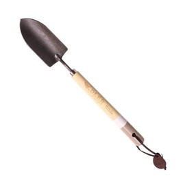Adler - The Holly Garden Shovel - 11" Ash Wood Handle, 8" Forged Steel Head - Ergonomic Short-Handle Design for Container Plants, Raised Beds & Precision Garden Work, Mocha