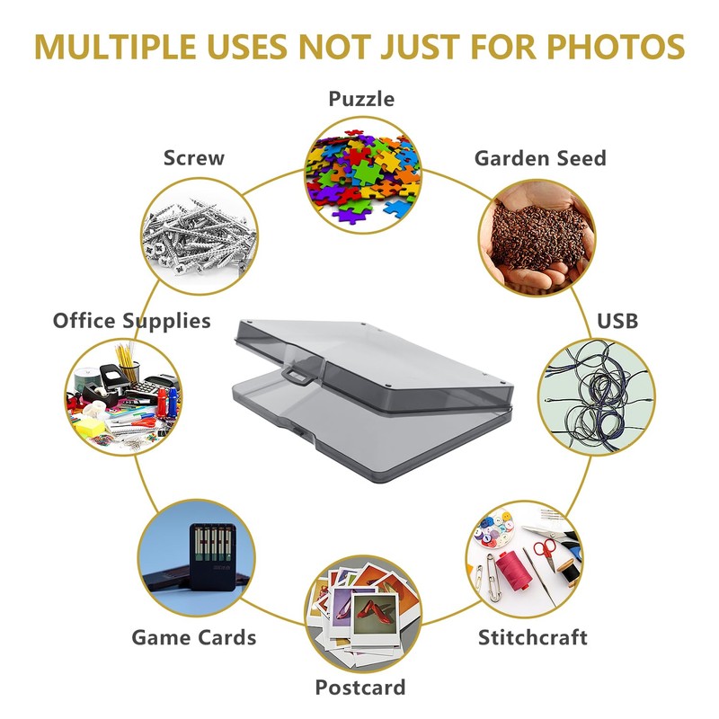IDekooror Photo Storage Box 5" x 7", 18 Inner Extra