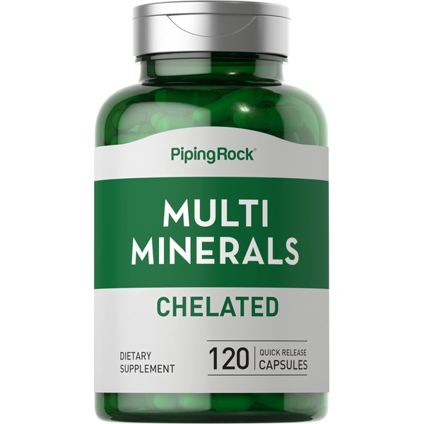 Piping Rock Mega Multi Mineral Chelated Supplement | 120 Capsules